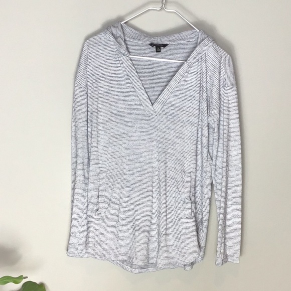 Banana Republic > Striped Hooded Sweatshirt Small - Picture 1 of 9